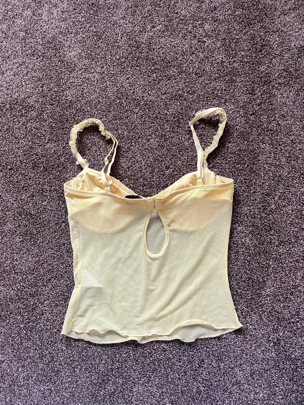 Edikted Cream Ruched-Strap Bustier Tank - Picture 2 of 3